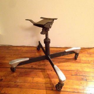 Rare Vintage Eames Shell Chair Swivel Tilt Adjustable Base With Casters photo
