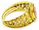 Ancient Roman Intaglio Diana Huntress Georgian 18k Gold Canatille Ring C.  1820 Roman photo 5