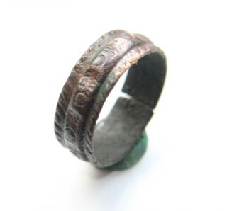 Ancient Old Viking Bronze Ornament Ring (now02) photo