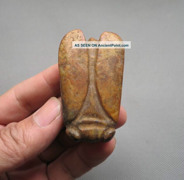 Old Chinese Neolithic Hongshan Jade Hand - Carved Amulet Pendant H329 Necklaces & Pendants photo