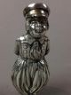 Antique Pair German 800 Sterling Silver Hanau Figural Dutch Boy Salt Shakers173g Salt & Pepper Shakers photo 3