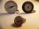3 Vintage Toy Compasses: Tire Style Keychain - Hook Type - Miniture Japan Style Compasses photo 2