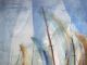 Vintage Alvina Thomas Sailboats Abstract Expressionism Watercolor Painting Yqz Other Maritime Antiques photo 3