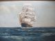 Antique Daniel Sherrin Under Full Sail Maritime Seascape O/c Signed Painting Yqz Other Maritime Antiques photo 1