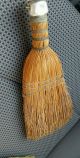 Vintage Straw Whisk Wire Wrapped Broom Metal Cap - Made In Hungary Primitives photo 1