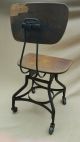 Vintage Toledo Uhl Drafting Stool Chair Industrial Lab Shop Seat 1900-1950 photo 3