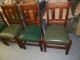 4 Quaint Furniture Stickley Bros.  Quartered Oak Slat Back Dining Chairs 371 1/2 1900-1950 photo 2