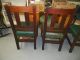 4 Quaint Furniture Stickley Bros.  Quartered Oak Slat Back Dining Chairs 371 1/2 1900-1950 photo 3
