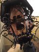 Pair 2 Spanish Scroll Metal Hanging Lanterns Candle Light Lamps Primitive Gothic Chandeliers, Fixtures, Sconces photo 4