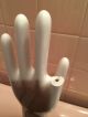 Vintage Glossy Factory Porcelain Glove Hand Mold Display Industrial Molds photo 6