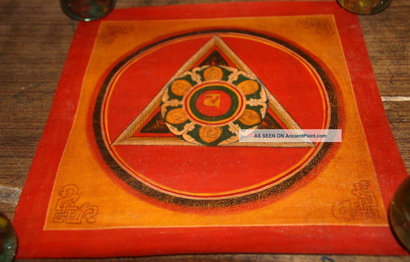 Signed Rare Master Piece Fine Tibetan Chinese Thangka Thanka Gold Oil Painting B Paintings photo