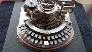 Antique Typewriter Hammond 12 Ideal Half Moon Curved Keyboard Escribir Ecrire photo