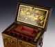 Early 19thc Chinese Gold Lacquer Imperial Figures Multi Drawer Chest Sewing Box Baskets & Boxes photo 9
