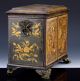 Early 19thc Chinese Gold Lacquer Imperial Figures Multi Drawer Chest Sewing Box Baskets & Boxes photo 3