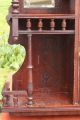 Antique Hand Carved Victorian Eastlake Hanging Wood Cabinet Cupboard Shelf 1800-1899 photo 5
