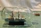 Vintage Ship In A Bottle Folk Craft Art Double Mast Square Sail Attached Stand Model Ships photo 1