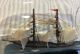 Vintage Ship In A Bottle Folk Craft Art Double Mast Square Sail Attached Stand Model Ships photo 4