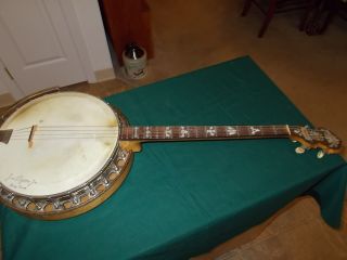 Antique Rare Wm.  L.  Lange Paramount Style B Tenor Banjo 1924,  Ser 2903 photo