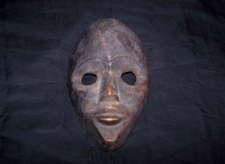Hand Carved,  Vintage,  9 Inch African Dan Tribal Spirit Mask photo