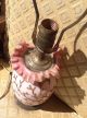 Victorian Era Coralite Vase Converted To Lamp Bakelite Finial Lamps photo 2