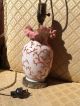 Victorian Era Coralite Vase Converted To Lamp Bakelite Finial Lamps photo 4