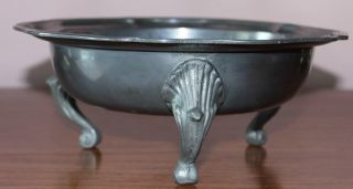 Pewter Bowl - Antique - Footed - Colonial Style 1850 - 1899 - 2.  4 Lbs.  Gray photo