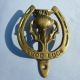 Vintage Retro Reclaimed Brass Thistle & Lucky Horse Shoe Door Knocker Door Bells & Knockers photo 1
