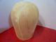 Vintage Wood Wooden Mannequin Head Wig Stand Hat Form Balsa? Marked 22 010x Industrial Molds photo 1
