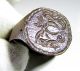 Rare Late Medieval Bronze Heraldic Seal Ring - Coat Of Arms - Wearable - Ii14 Roman photo 1
