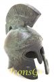 Ancient Greek Bronze Museum Replica Vintage Athenian Battle Helmet Owl Crest Greek photo 2