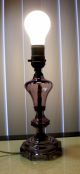 Antique Vintage Amethyst Swirl Glass Table Lamp. Lamps photo 7