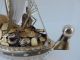 Exquisite Japanese Solid Sterling Silver Enamel Treasure Ship 250 Grams 8.  8 Oz Asia photo 6