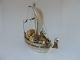 Exquisite Japanese Solid Sterling Silver Enamel Treasure Ship 250 Grams 8.  8 Oz Asia photo 7