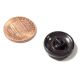 (1) 18mm Czech Bohemian Vintage Silver Gilt Marcasite Effect Black Glass Button Buttons photo 1