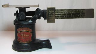 Antique Brass And Cast Iron Weis Postal Scale photo