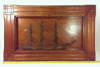 Antique,  19th Century,  American Folk - Art,  Clipper Ship,  Half Hull Model,  Diorama photo