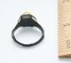 Ancient Medieval Bronze Finger Ring With Amber Inlay (ocr02) South Italian photo 4