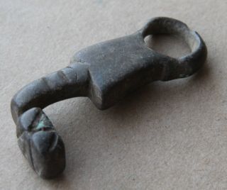 British Found Roman Period Bronze Ring Key 100 Ad Vf, photo