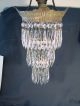 Antique C.  1920 1 Light 75,  Crystal Prisms Water Fall Chandelier Victorian Style Chandeliers, Fixtures, Sconces photo 1
