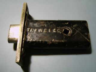 Vintage Cast Brass Dead Bolt Lock C1900s photo