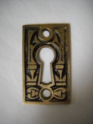 Antique Eastlake Brass 1880 ' S Keyhole Cover photo