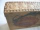 Vtg Victorian?pyrography Wooden Glove Box - Floral Pattern W/color - Very Pretty Boxes photo 7