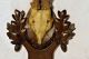 French Black Forest Roe Deer Horns Antlers Hunting Hand Carved Architectural Other Antique Furniture photo 1
