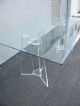 Mid - Century Modern Lucite Beveled Glass - Top Dining Table 3319 Post-1950 photo 7