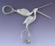 C1880s Charming Pair Gorham Sterling Silver Stork Emrboidery Sewing Scissors Tools, Scissors & Measures photo 3