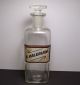 1800s Drug Store Bottle W/ Label Under Glass 8 Inches Tall Tr Valerian Bottles & Jars photo 1