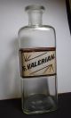 1800s Drug Store Bottle W/ Label Under Glass 8 Inches Tall Tr Valerian Bottles & Jars photo 2
