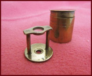 Antique Thread Counter Magnifier Non Folding With Brass Case Glascow photo