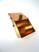 Art Deco Hammered Copper & Brass Jewelry Case Bauhaus Box Modernism Vintage Art Deco photo 3