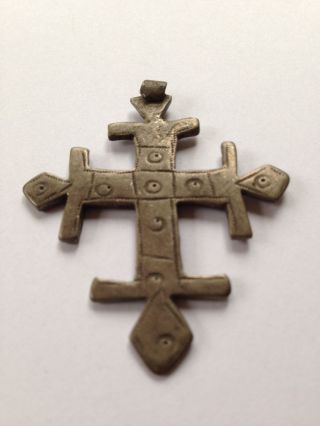Ethiopia: Old - Ethiopian - Coptic Handmade Neck Cross. photo